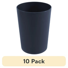 Dark blue round plastic tumbler, 18-oz cup with open top