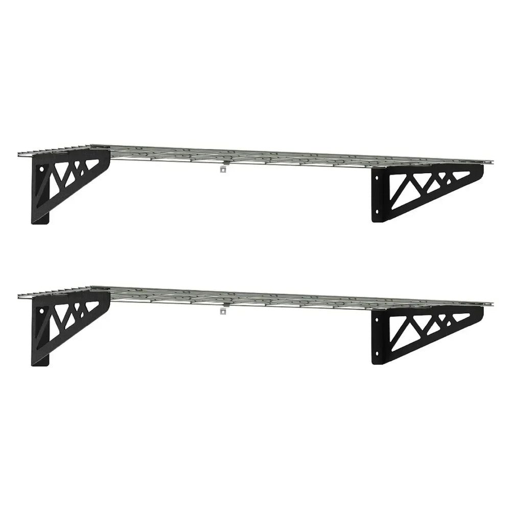 SafeRacks Wall Shelf Combo Kit, Two Shelves, Four Deck Hooks - USA MEGA SHOP