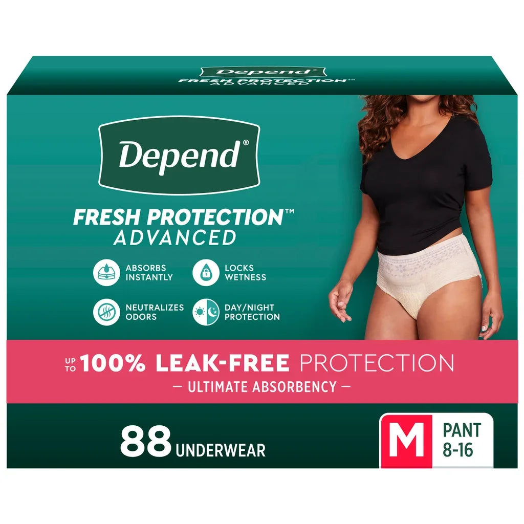 Depend Fresh Protection Advanced Incontinence Underwear for Women, Ultimate Absorbency - USA MEGA SHOP