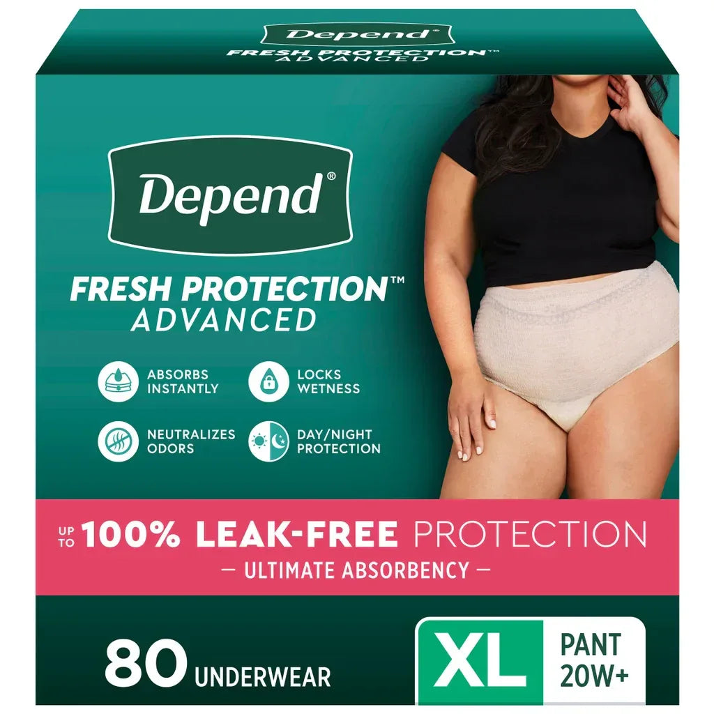 Depend Fresh Protection Advanced Incontinence Underwear for Women, Ultimate Absorbency - USA MEGA SHOP