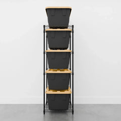SafeRacks Storage Bin Rack, 5 Tote Capacity - USA MEGA SHOP