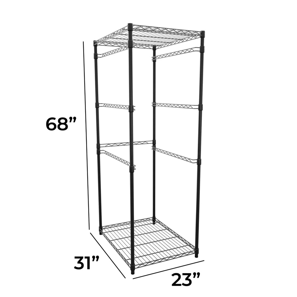 SafeRacks Storage Bin Rack, 5 Tote Capacity - USA MEGA SHOP