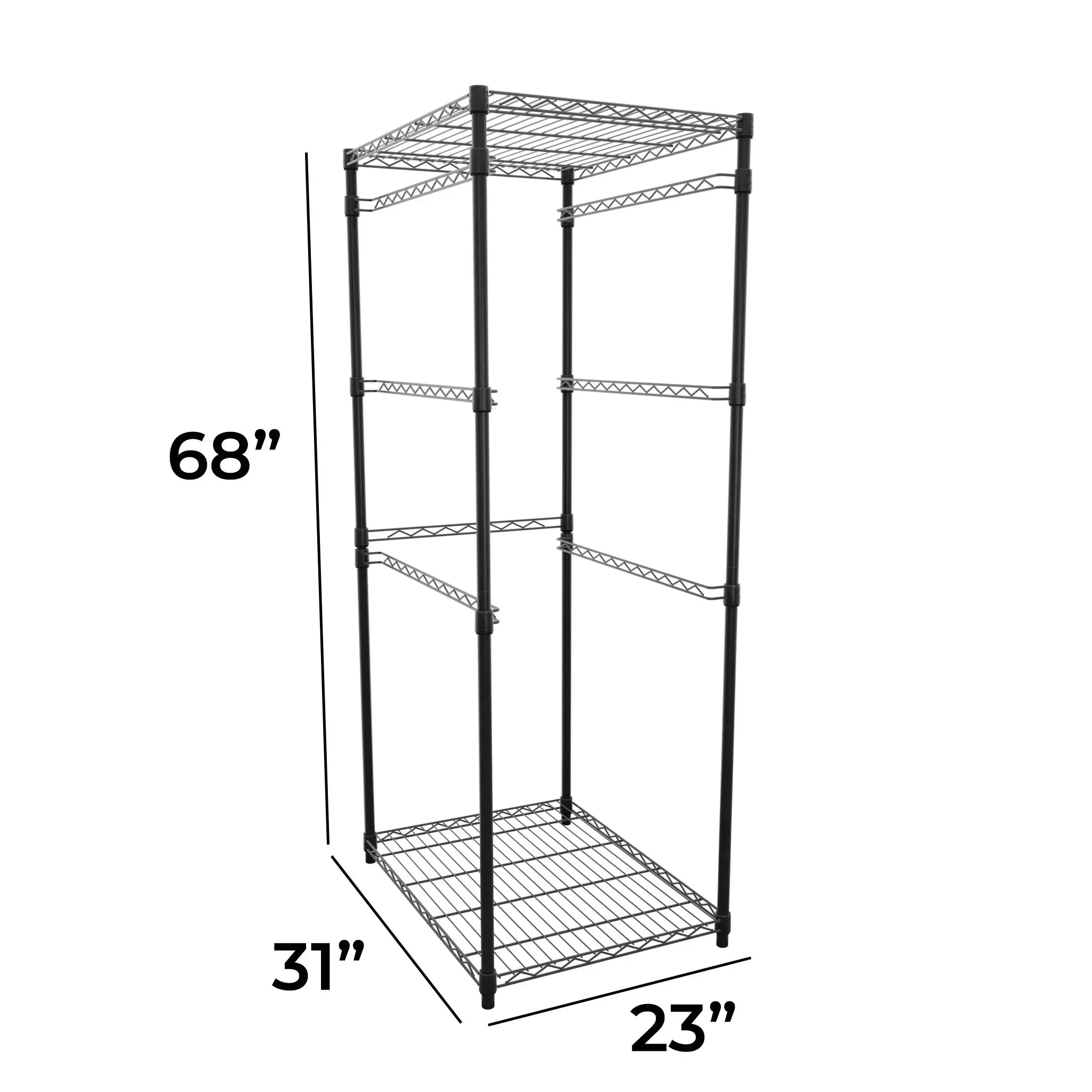 SafeRacks Storage Bin Rack, 5 Tote Capacity