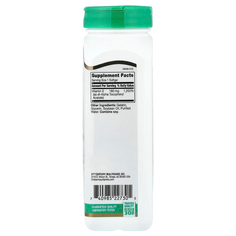 21st Century, Vitamin E, 180 mg (400 IU), Softgels