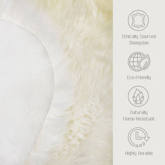 100% Genuine Sheepskin Rug, 5'10" x 1'11"