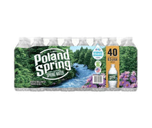 Spring water multipack, clear bottles with Poland Spring front label and 40 count