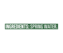 Ingredients panel: INGREDIENTS: SPRING WATER on spring water packaging