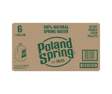 Poland Spring natural spring water 6-pack cardboard carton, one-gallon bottles