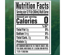 Poland Spring natural spring water nutrition facts label panel