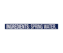 Ingredients label: spring water