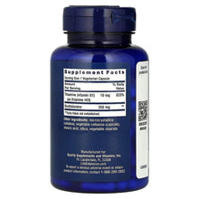 Life Extension Mega Benfotiamine bottle back label with Supplement Facts panel