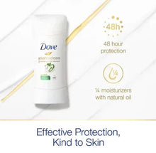 Deodorant stick with Dove Advanced Care label, 48-hour protection