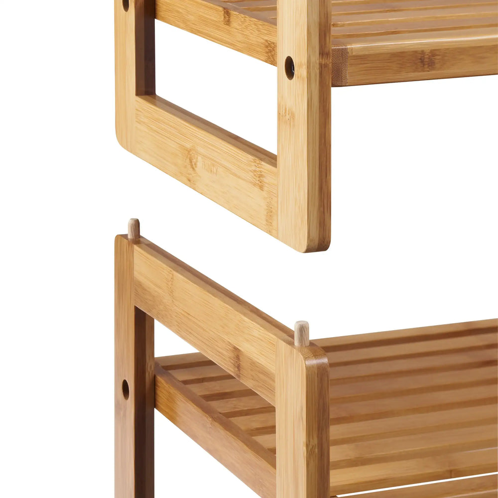 TRINITY Bamboo 2-tier Shoe Rack, 2-pack