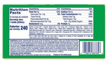 PediaSure vanilla shake nutrition facts panel with ingredients and calories per serving