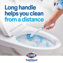 ToiletWand toilet cleaning wand with long handle reaching inside bowl