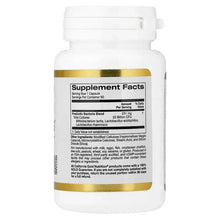 California Gold Nutrition Women’s Probiotics bottle back with Supplement Facts panel