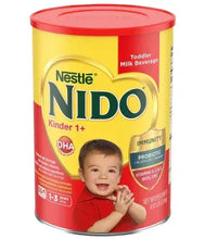 Nestle NIDO Kinder 1+ toddler milk beverage can, red and yellow front label
