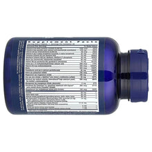 Blue multivitamin bottle back label, Supplement Facts table