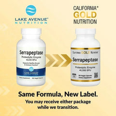 California Gold Nutrition, Serrapeptase, Proteolytic Enzyme, 40,000 SPUs, 180 Veggie Capsules - USA MEGA SHOP
