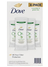 Dove 0% aluminum deodorant stick 4-pack with cucumber and green tea scent