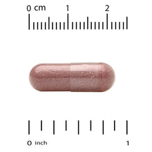 Pinkish purple veggie capsule with a visible seam at the center