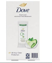 Dove 0% aluminum deodorant stick with cucumber and green tea, 1 pack