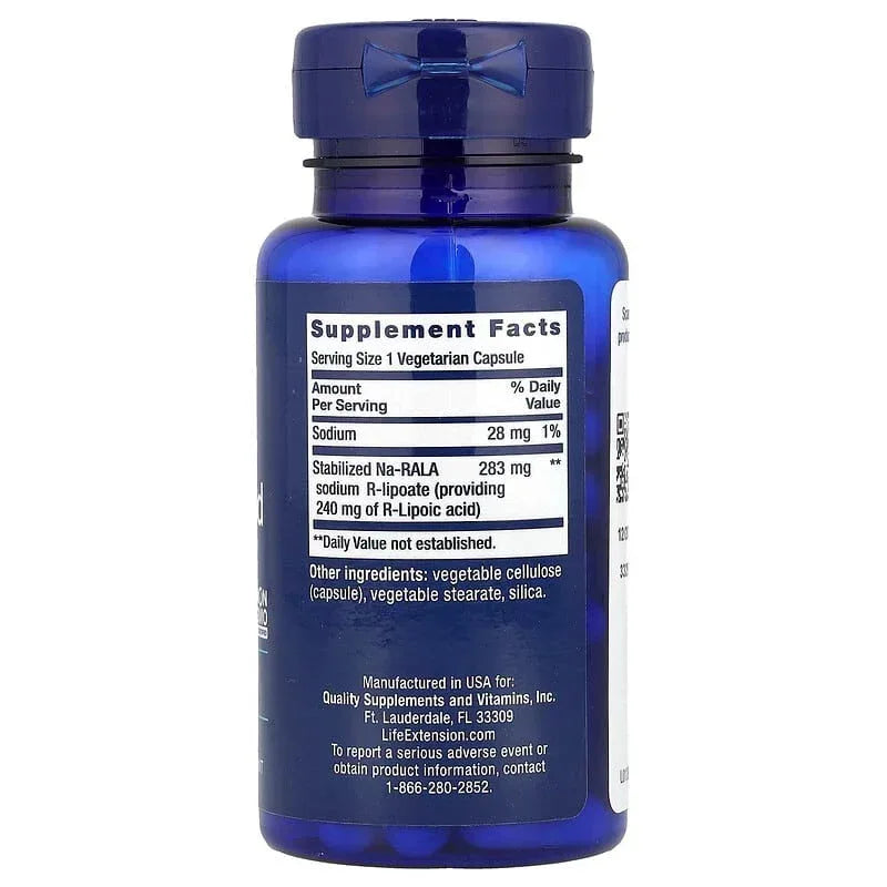 Life Extension, Super R-Lipoic Acid, 60 Vegetarian Capsules - USA MEGA SHOP