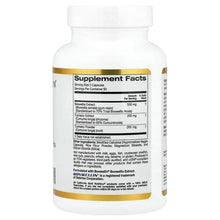 Boswellia extract supplement bottle back label with Supplement Facts panel