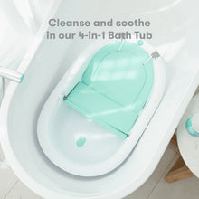 Bath tub with mint-green insert for vapor bath bombs