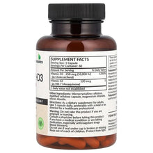 Vitamin K2 + D3 capsule bottle rear label with supplement facts, black cap