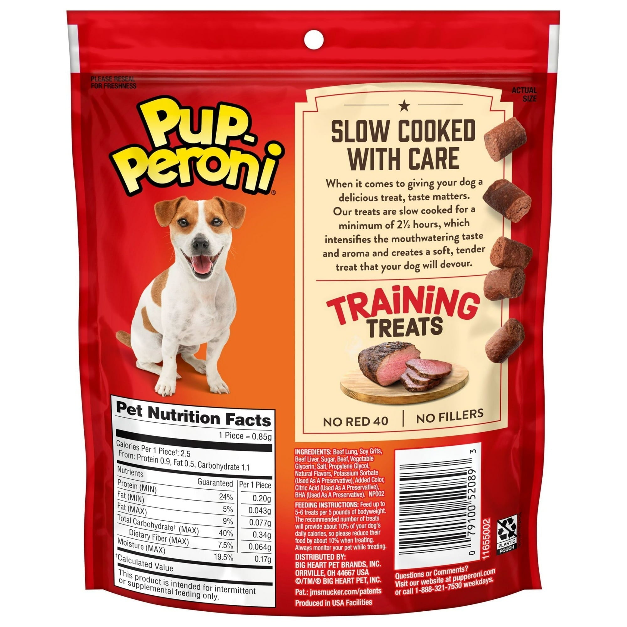 (4 pack) Pup Peroni Dog Training Treats Made With Real Beef, 5.6 oz Bag
