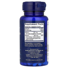 Life Extension supplement facts label on blue bottle for 1 vegetarian capsule daily