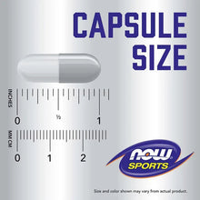 Capsule size graphic for Amino Complete veg capsules, bottle cap in frame