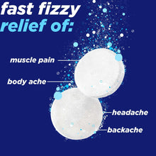 Effervescent tablet illustration for muscle pain, body ache, headache, backache