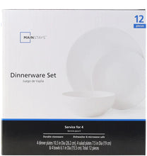 Mainstays dinnerware set box, service for four, 12 pieces