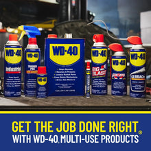 WD-40 multi-use lubricant products assortment with red caps and blue-yellow labels
