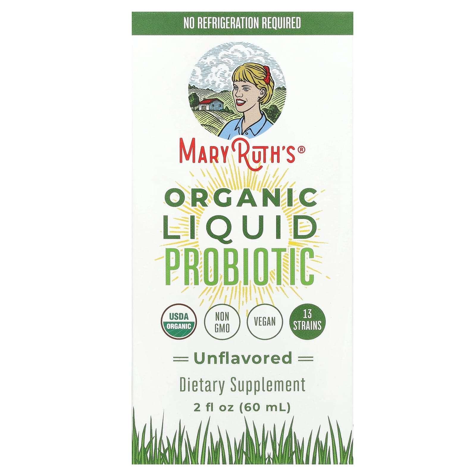 MaryRuth's, Organic Liquid Probiotic, Unflavored, 2 fl oz (60 ml) - USA MEGA SHOP