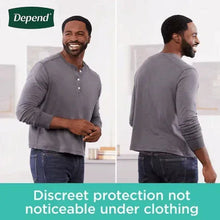 Grey incontinence underwear worn discreetly under clothing