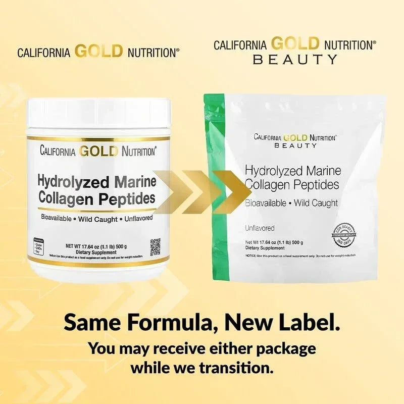 California Gold Nutrition, Hydrolyzed Marine Collagen Peptides, Unflavored
