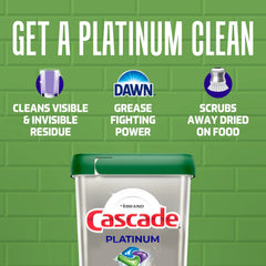 Cascade Platinum Dishwasher Pods, Dishwasher Detergent Soap Tabs, Fresh, 71 Count