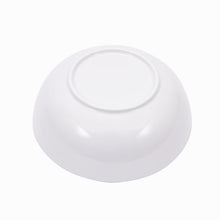 White melamine serving bowl base with raised center detail