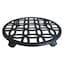 Black circular lattice plant caddy top