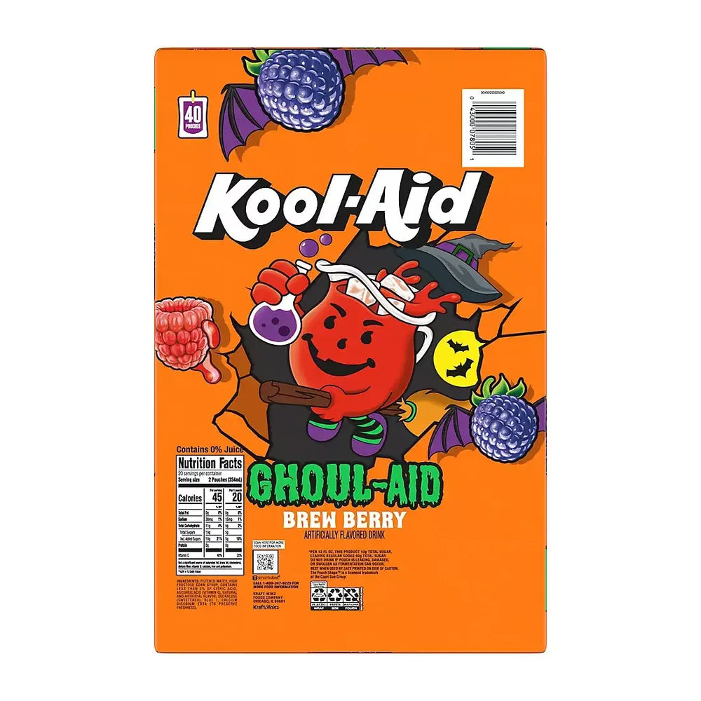 Kool-Aid Ghoul-Aid Jammers Scary Berry, 40 ct - USA MEGA SHOP