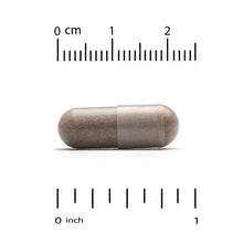 Veggie supplement capsule pair with measurement scale markings