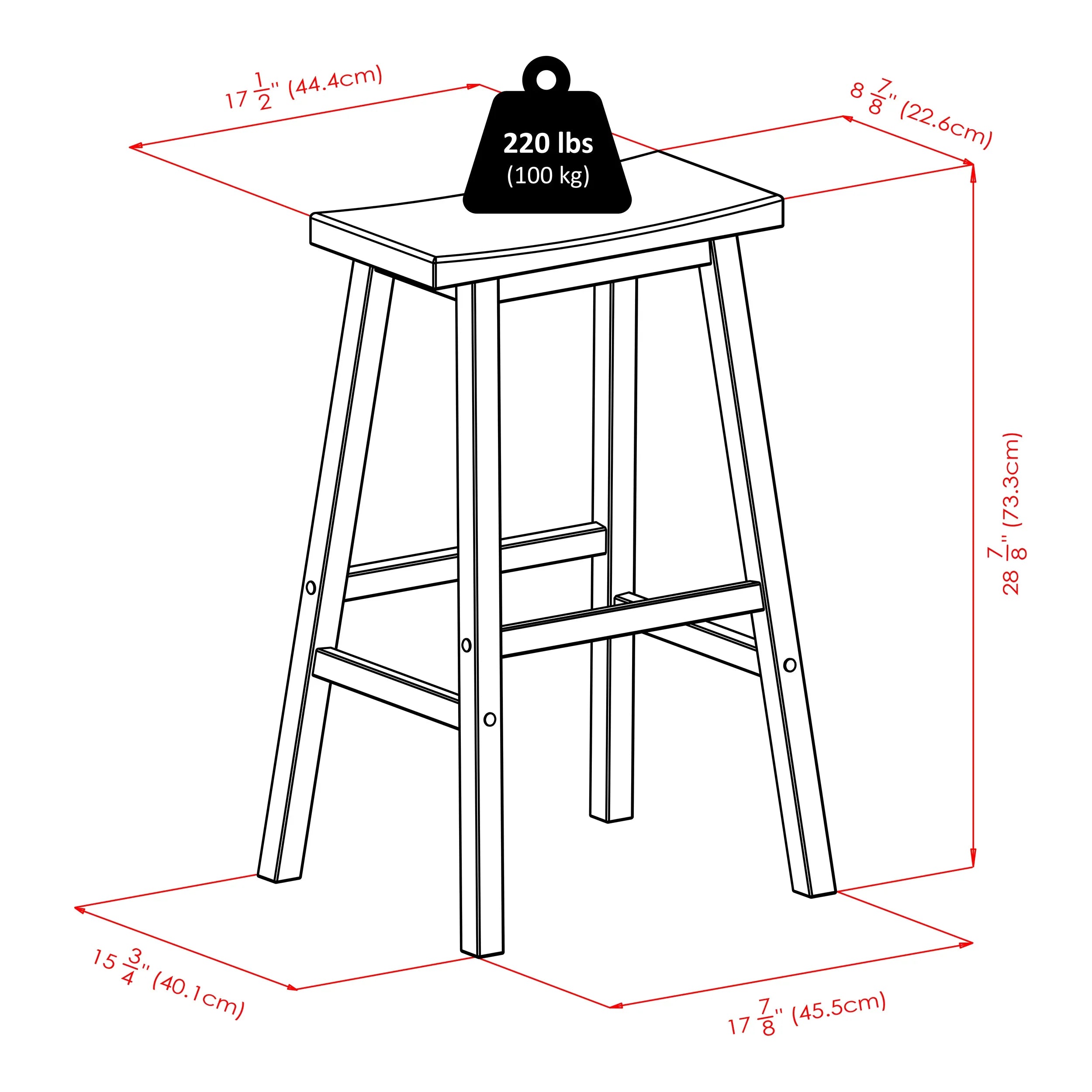 Winsome Satori Saddle Seat Bar Stool, 29", Natural Finish