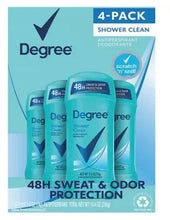 Antiperspirant deodorant solid 4-pack, Shower Clean, 48H sweat & odor protection
