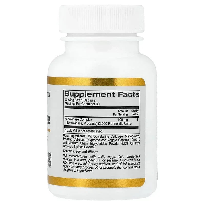 California Gold Nutrition, Nattokinase, Proteolytic Enzyme, 2,000 FUs