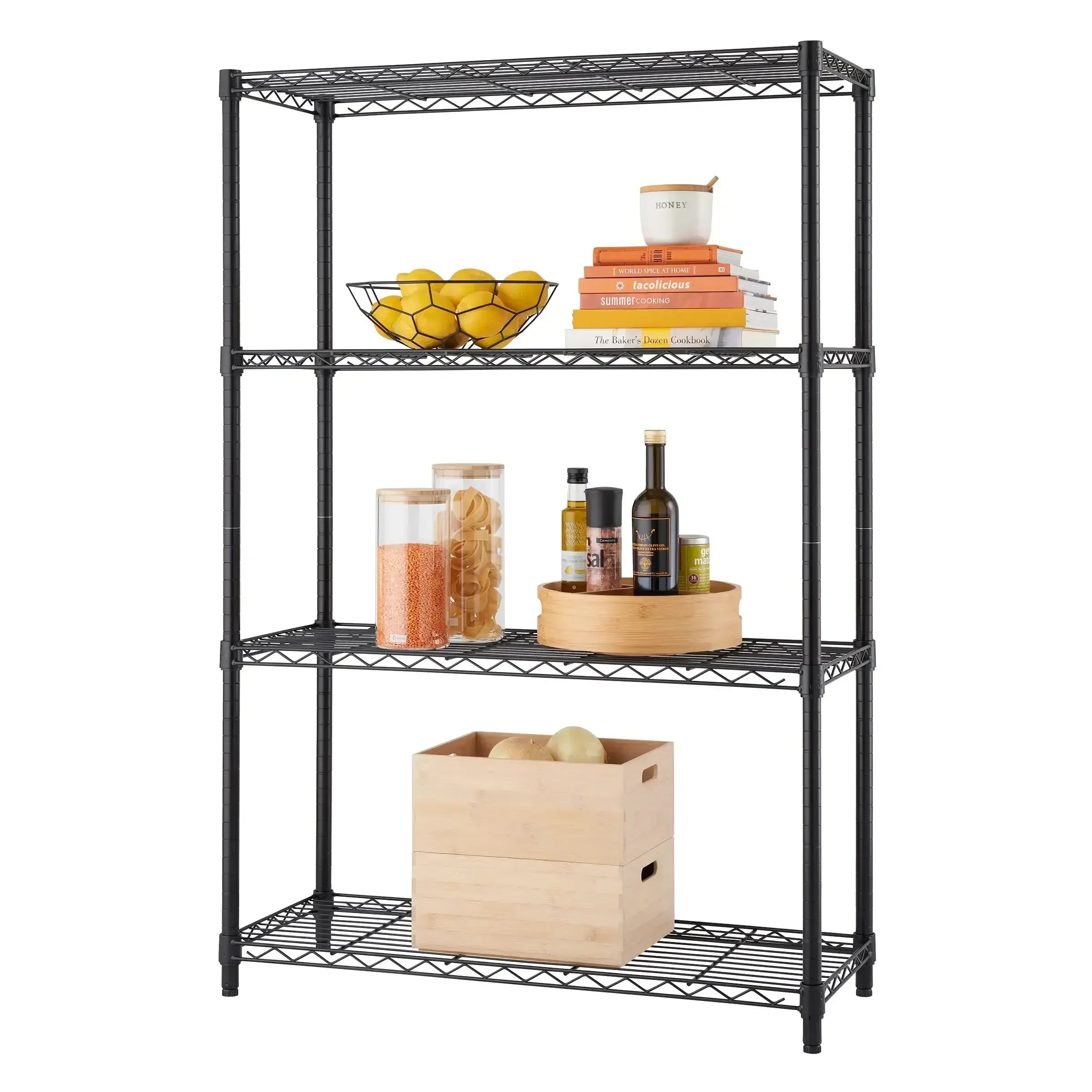 TRINITY 4-tier Wire Shelving Rack 36" x 14" x 54
