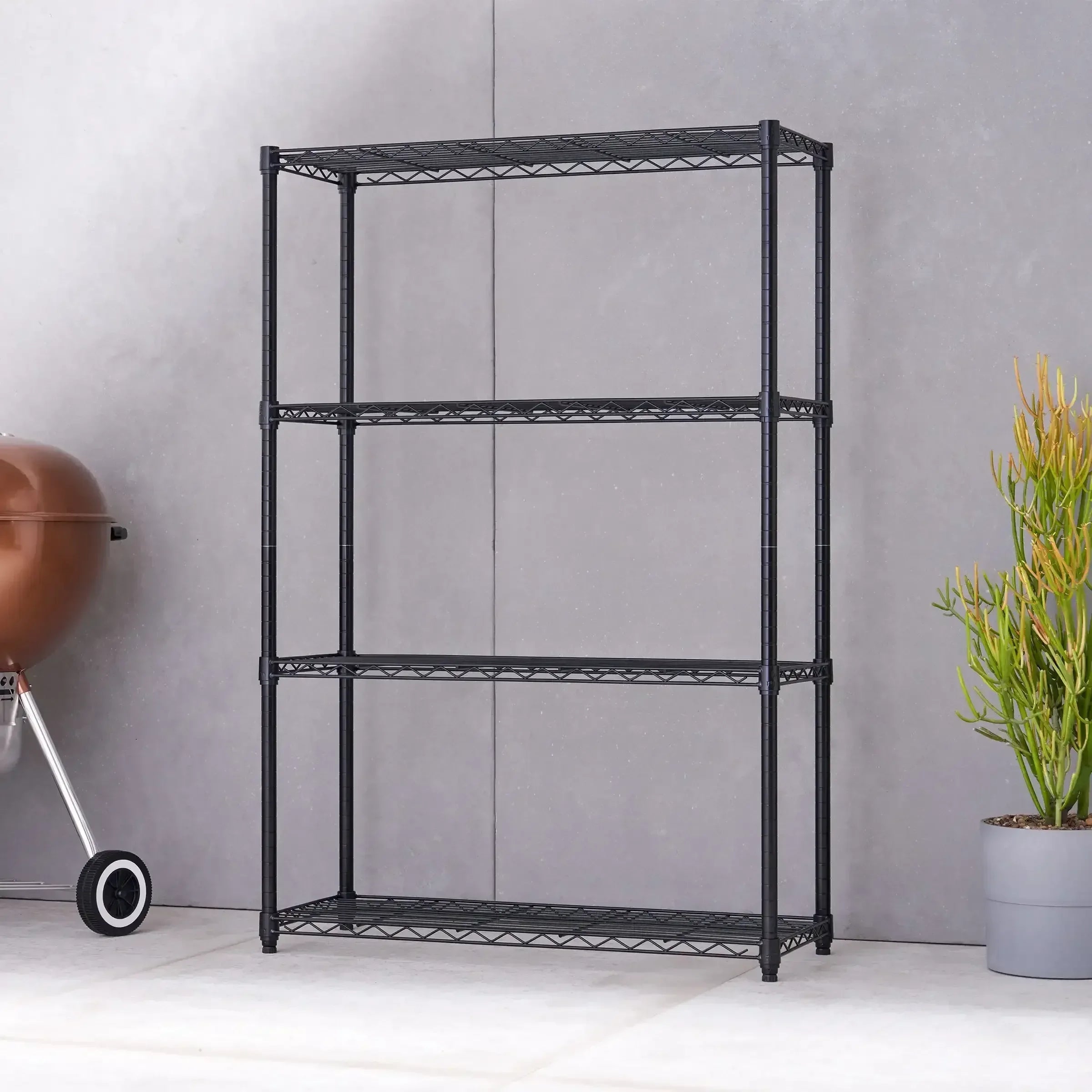 TRINITY 4-tier Wire Shelving Rack 36" x 14" x 54