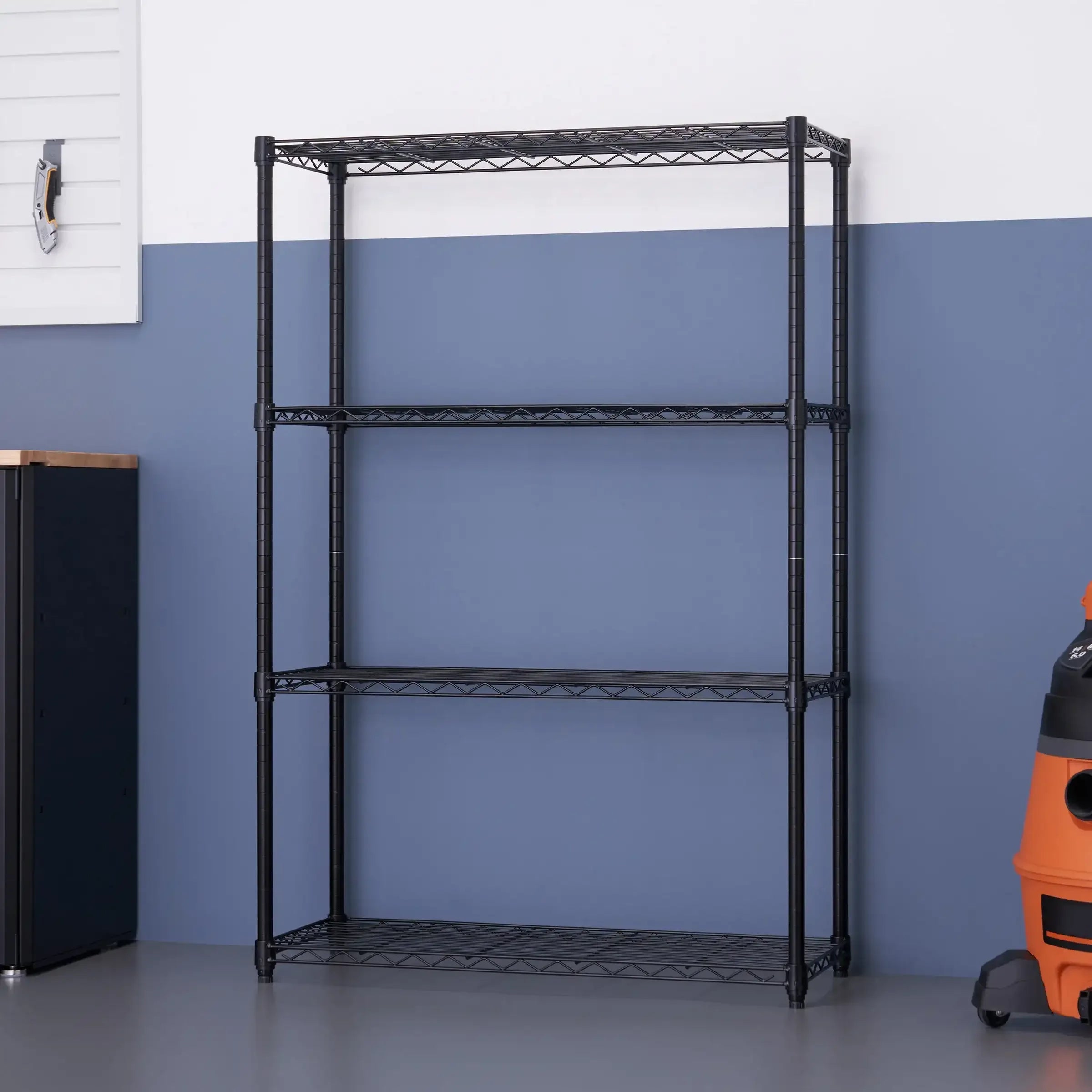 TRINITY 4-tier Wire Shelving Rack 36" x 14" x 54 - USA MEGA SHOP